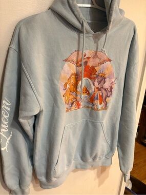 Queen band rock concert 80s Blue Graphic Urban Outfitters Sweatshirt medium